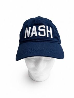The Nash Collection NASH Navy White Embroidered Nashville Dad Hat Cap